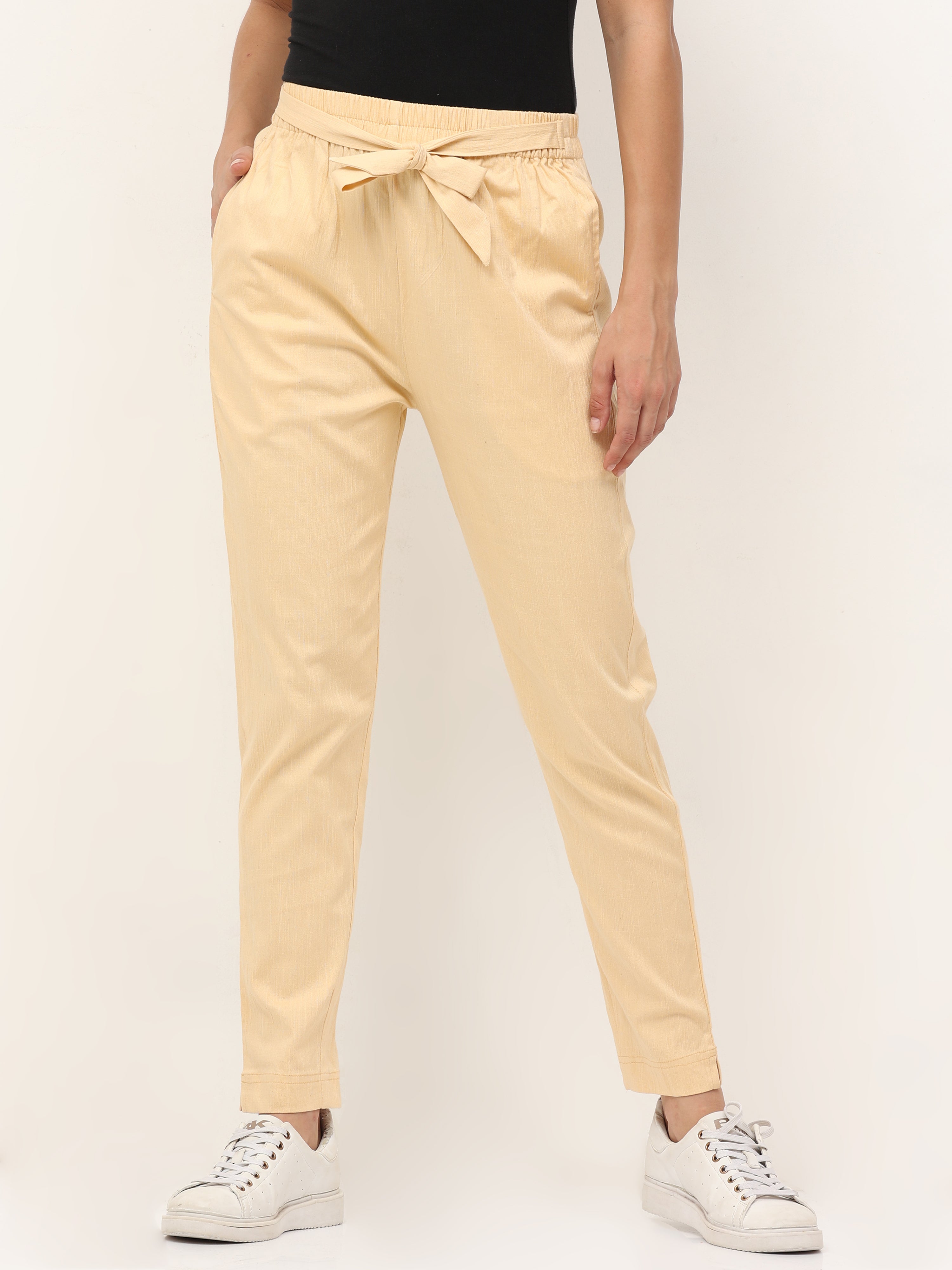 Buy NTX Cotton Flex Ankle Length Trouser Pants/Pencil Pants for Women  (NTX-F17-Light Skin) at Amazon.in